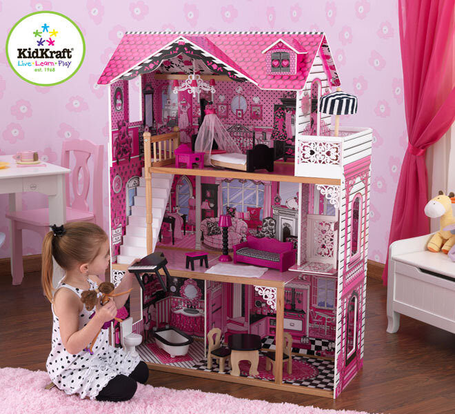 Lėlių namas Kidkraft Amelia, 65093 kaina ir informacija | Žaislai mergaitėms | pigu.lt