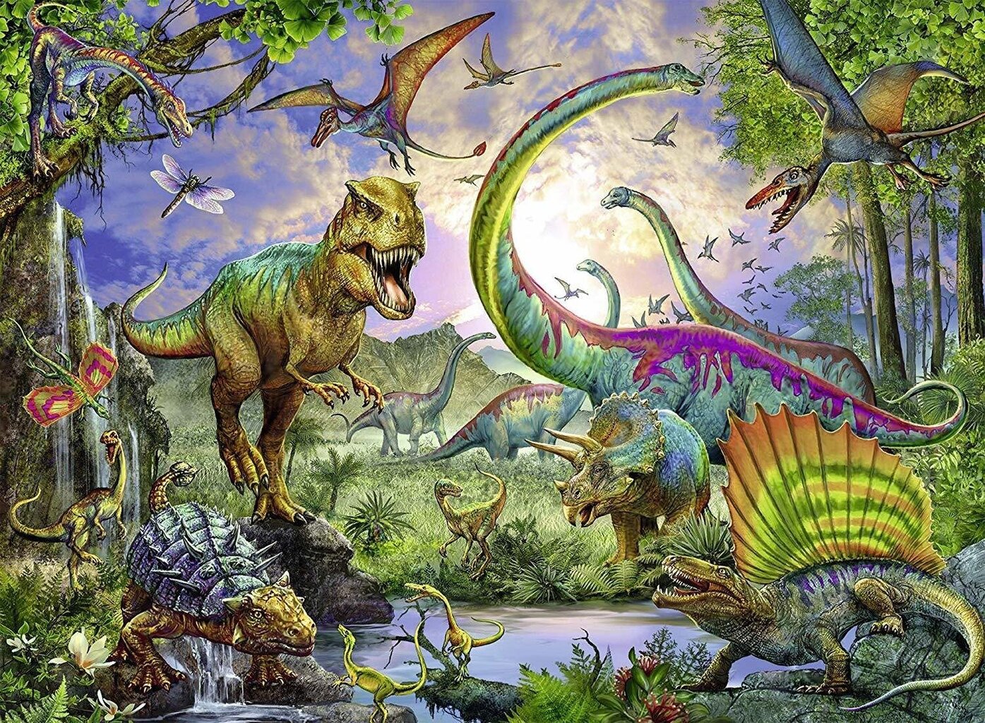 Dėlionė Ravensburger Dinozaurai, 200 d. цена и информация | Dėlionės (puzzle) | pigu.lt