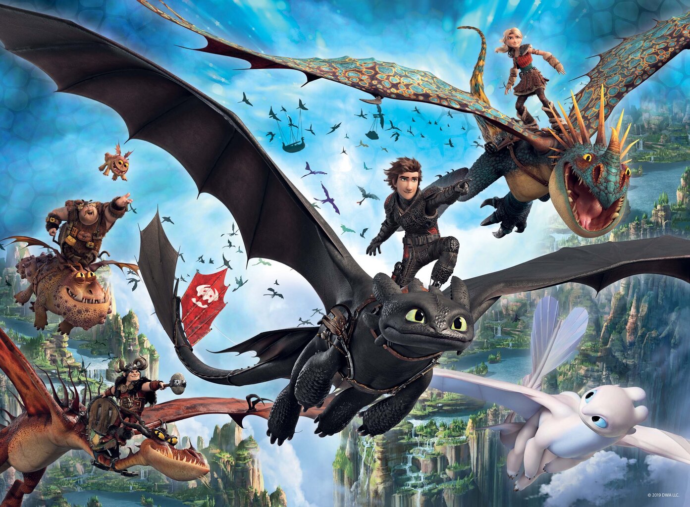 Dėlionė Ravensburger Kaip prisijaukinti slibiną (How to train your dragon), 100 d. kaina ir informacija | Dėlionės (puzzle) | pigu.lt