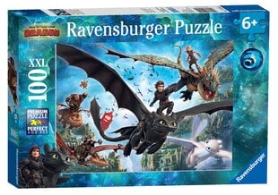 Dėlionė Ravensburger Kaip prisijaukinti slibiną (How to train your dragon), 100 d. kaina ir informacija | Dėlionės (puzzle) | pigu.lt