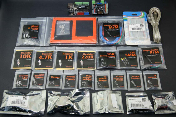 Programavimo rinkinys pradedančiajam Gravity: Arduino Zero to Hero Kit (KIT0133) kaina ir informacija | Lavinamieji žaislai | pigu.lt