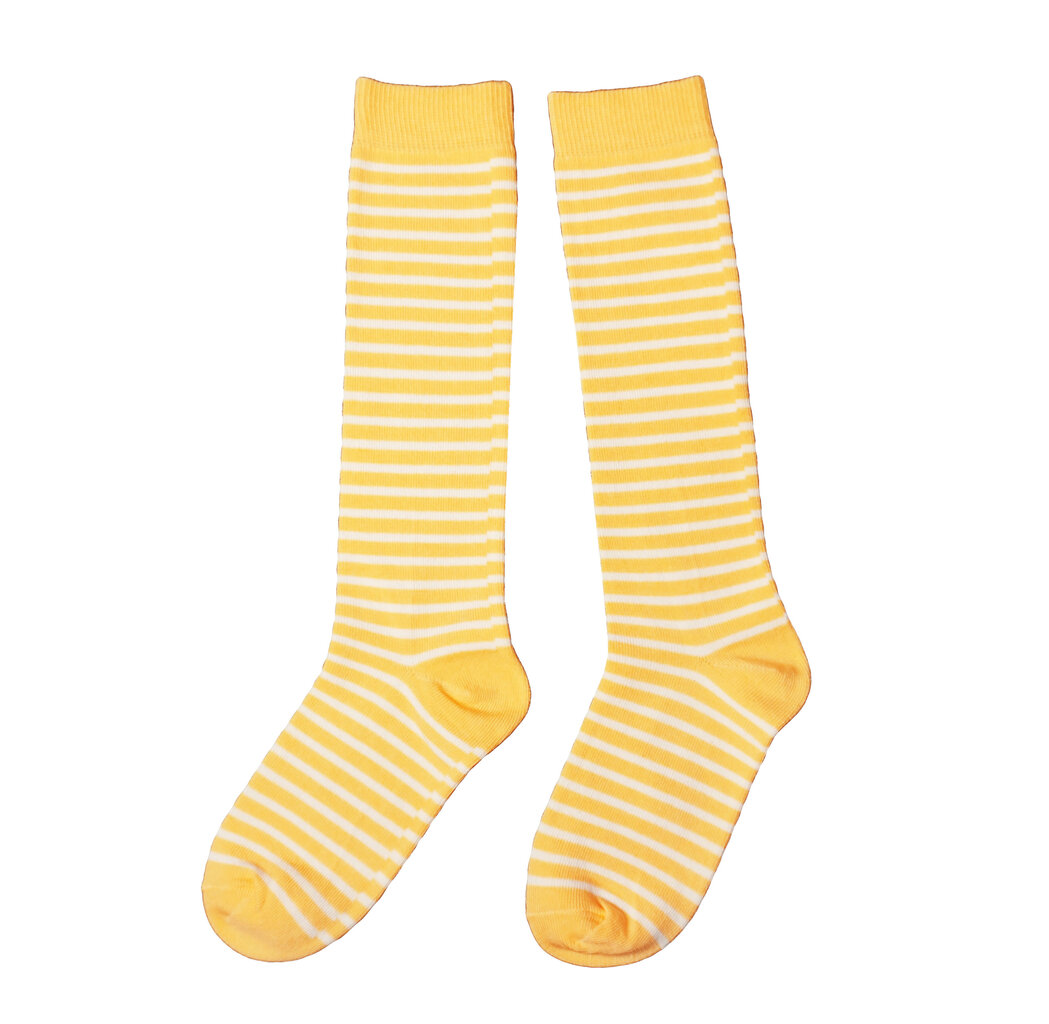 Pusilgės kojinės vaikams Dryžiai, geltonos kaina ir informacija | Kojinės, pėdkelnės kūdikiams | pigu.lt