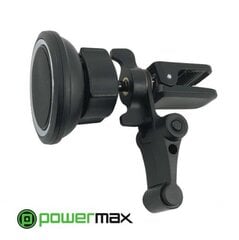 Aвтомобильный держатель для телефона Powermax PHCU06M, универсальный, магнитный, 360°, черный цена и информация | Держатели для телефонов | pigu.lt