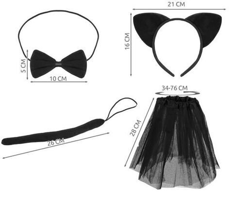 Katės kostiumas, juodas цена и информация | Karnavaliniai kostiumai | pigu.lt