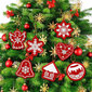 Kalėdinės dekoracijos 10 vnt. 5D Deimantinis paveikslas kaina ir informacija | Deimantinės mozaikos | pigu.lt