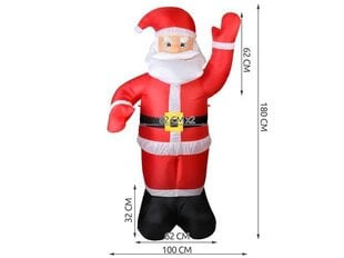 Iso Trade pripučiama kalėdinė LED dekoracija Santa Claus, 180 cm kaina ir informacija | Kalėdinės dekoracijos | pigu.lt