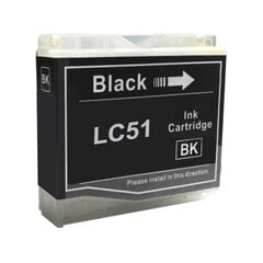 Analogine kasete rasaliniams spausdintuvams Brother Lc51Bk juoda kaina ir informacija | Kasetės rašaliniams spausdintuvams | pigu.lt