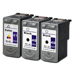 Analogine rasalo kaseciu rinkinys Canon Pg-40 Black+ Cl-41 Tricolor - Double Black! kaina ir informacija | Kasetės rašaliniams spausdintuvams | pigu.lt