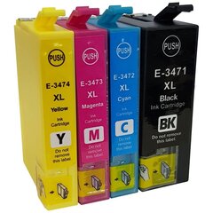 Analogine rasalo kaseciu rinkinys Epson 34Xl T347 Cmyk kaina ir informacija | Kasetės rašaliniams spausdintuvams | pigu.lt
