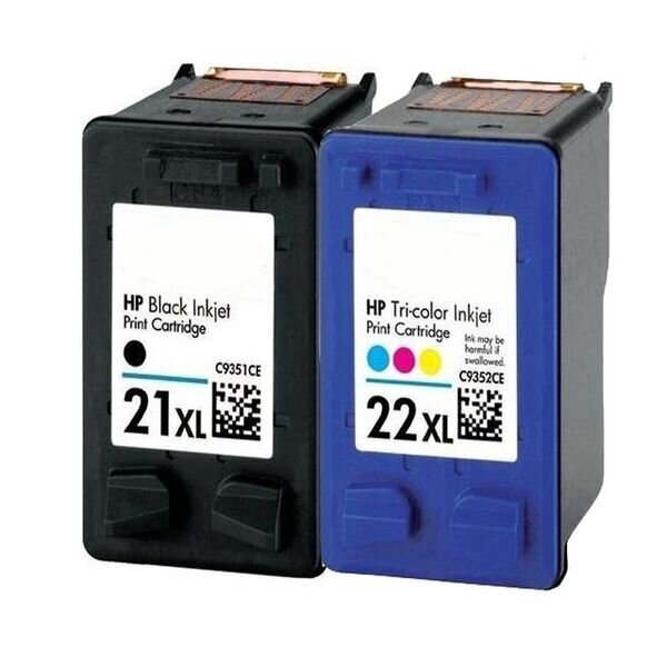 Analogine rasalo kaseciu rinkinys Hp 21Xl Black + Hp 22Xl Color kaina ir informacija | Kasetės rašaliniams spausdintuvams | pigu.lt