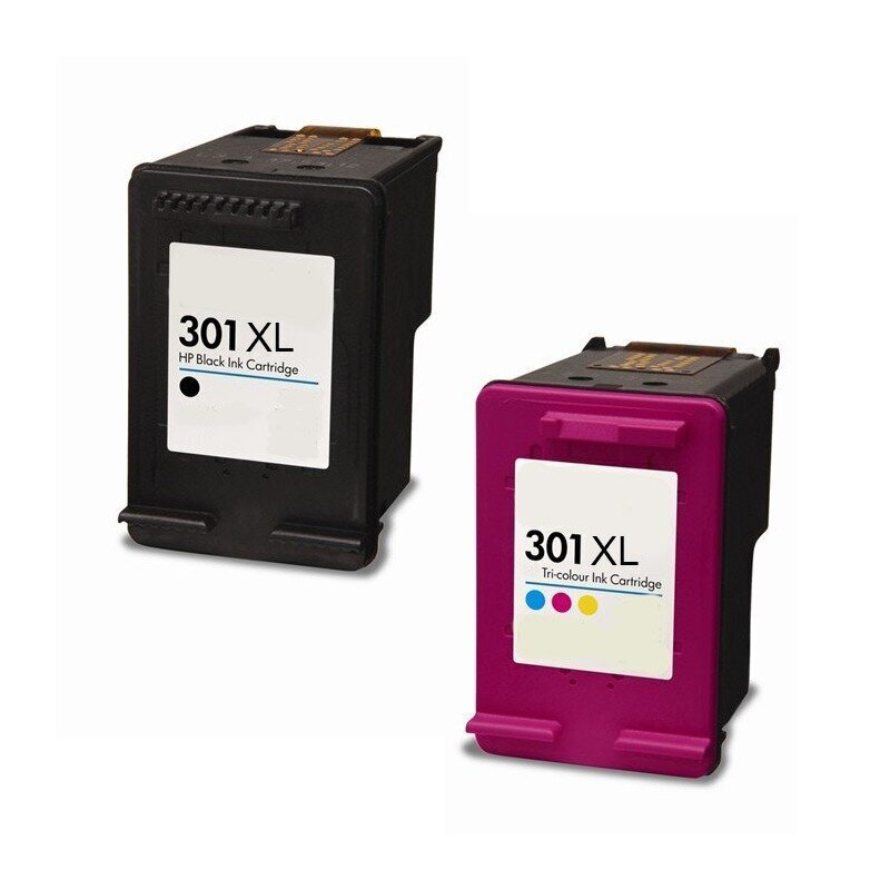 Analogine rasalo kaseciu rinkinys Hp 301Xl Black / Hp 301Xl Tricolor kaina ir informacija | Kasetės rašaliniams spausdintuvams | pigu.lt