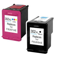 Analogine rasalo kaseciu rinkinys Hp 302Xl Black + Hp 302Xl Tricolor kaina ir informacija | Kasetės rašaliniams spausdintuvams | pigu.lt