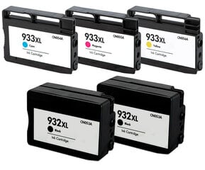 Комплект совместимых картриджей Hp 932Xl-933Xl Cmyk Double Black! цена и информация | Картриджи для струйных принтеров | pigu.lt