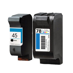 Analogine rasalo kaseciu rinkinysHp 45Bk + Hp 78 Tricolor kaina ir informacija | Kasetės rašaliniams spausdintuvams | pigu.lt