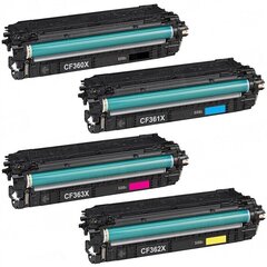 Комплект совместимых тонеров Hp 508X, Cf360-3X / Canon 040H Cmyk цена и информация | Картриджи для лазерных принтеров | pigu.lt