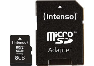 Intenso Micro SDHC 8GB 3413460 kaina ir informacija | Atminties kortelės telefonams | pigu.lt