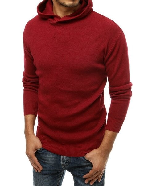 Vyriškas bordo spalvos megztinis su gobtuvu "Gilot" kaina | pigu.lt