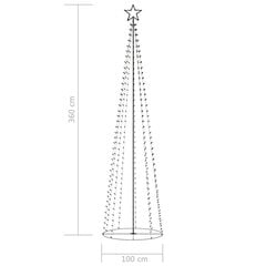 Kalėdų eglutė, 100x360cm, kūgio formos, 400 LED lempučių kaina ir informacija | Eglutės, vainikai, stovai | pigu.lt