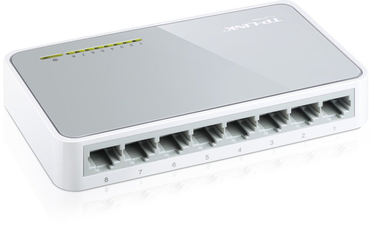 TP-LINK TL-SF1008D (8 x 10/100Mbps) kaina ir informacija | Komutatoriai (Switch) | pigu.lt