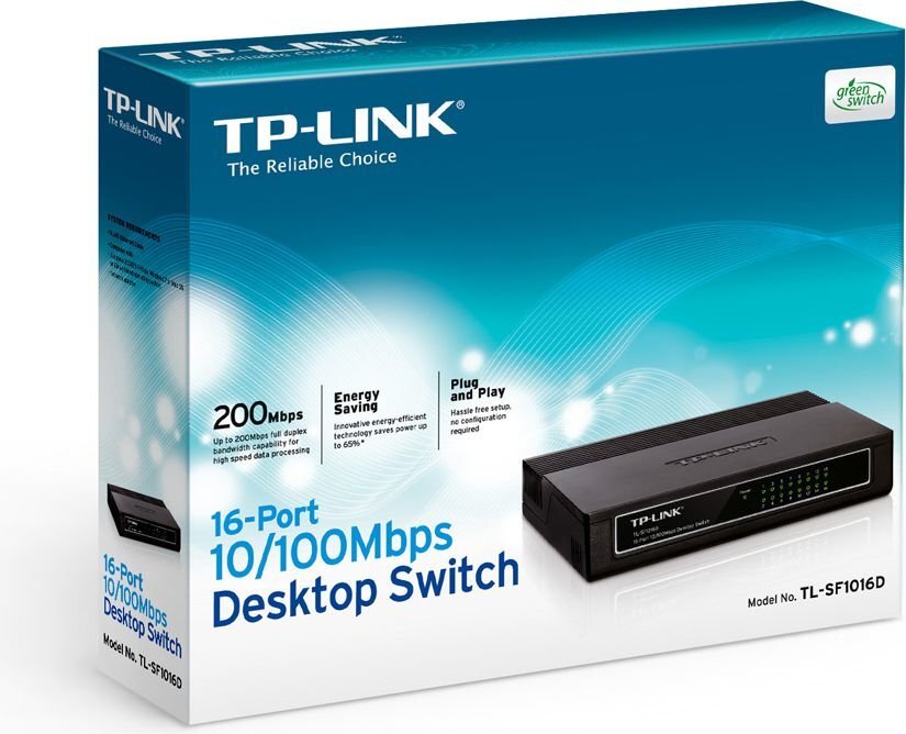TP-Link TLSF1016D kaina ir informacija | Adapteriai, USB šakotuvai | pigu.lt