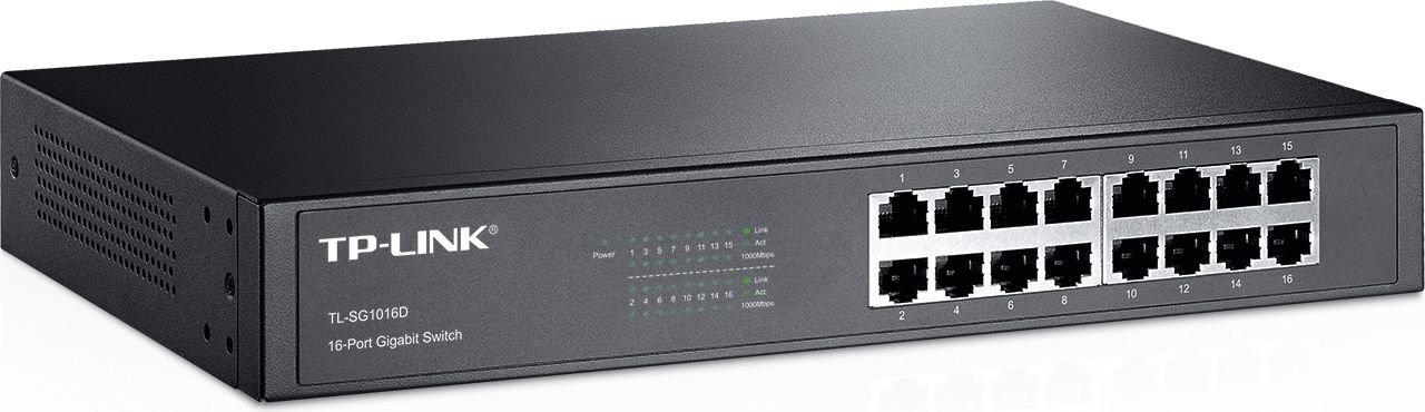 16-PORT GIGABIT SWITCH kaina ir informacija | Adapteriai, USB šakotuvai | pigu.lt