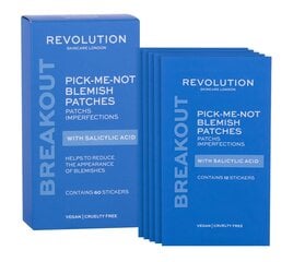 Маска - пластырь против прыщей Revolution Skincare Pick-Me-Not, 60 шт цена и информация | Маски для лица, патчи для глаз | pigu.lt