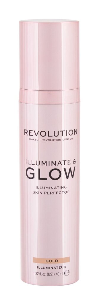 Skaistalai Makeup Revolution London Glow & Illuminate 40 ml, Gold kaina ir informacija | Bronzantai, skaistalai | pigu.lt