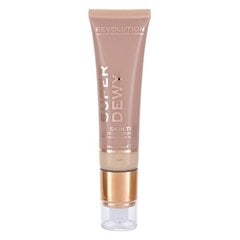 Makeup Revolution Superdewy Skin Tint - Toning moisturizer 55 ml  Light #F3E2D2 цена и информация | Пудры, базы под макияж | pigu.lt