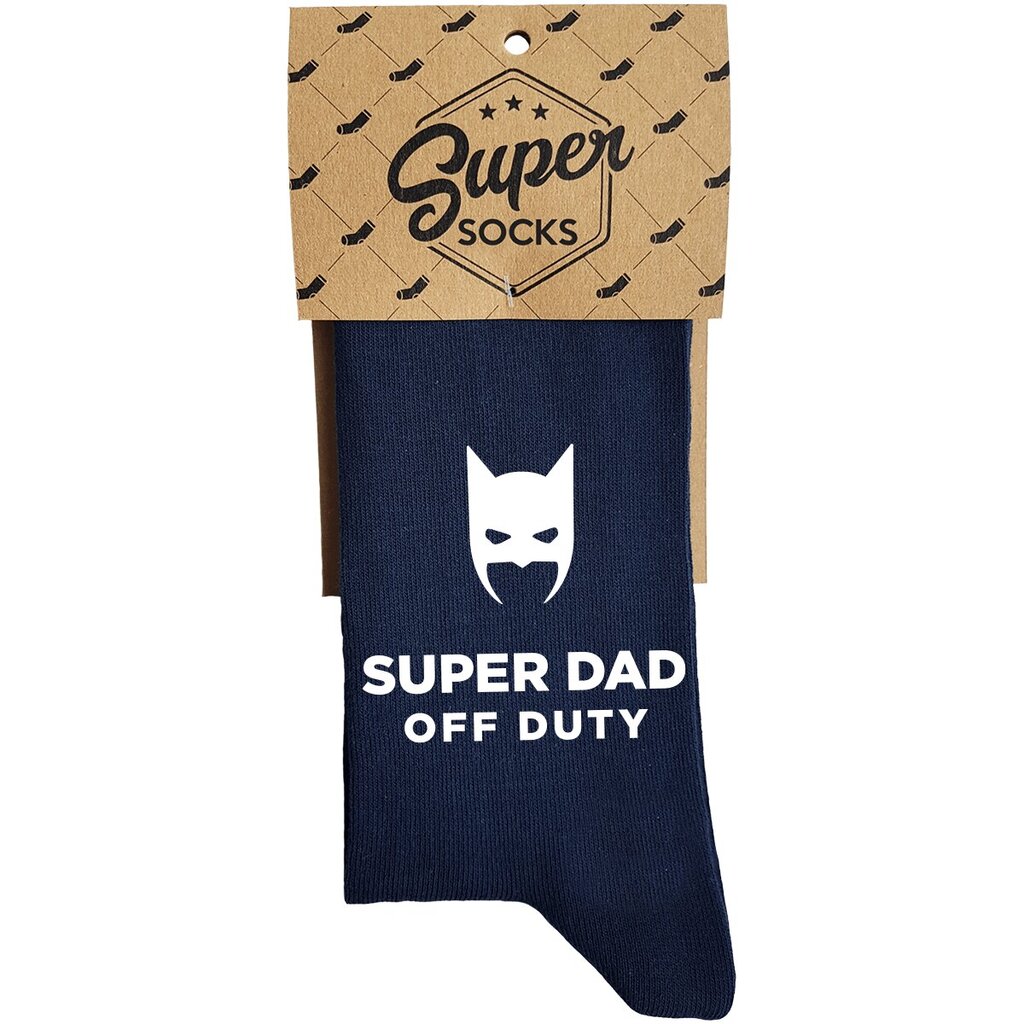 Kojinės "Super dad off duty" kaina ir informacija | Originalios kojinės | pigu.lt