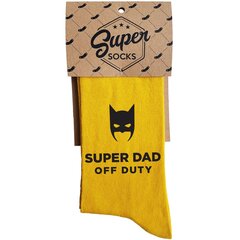 Kojinės "Super dad off duty" kaina ir informacija | Originalios kojinės | pigu.lt