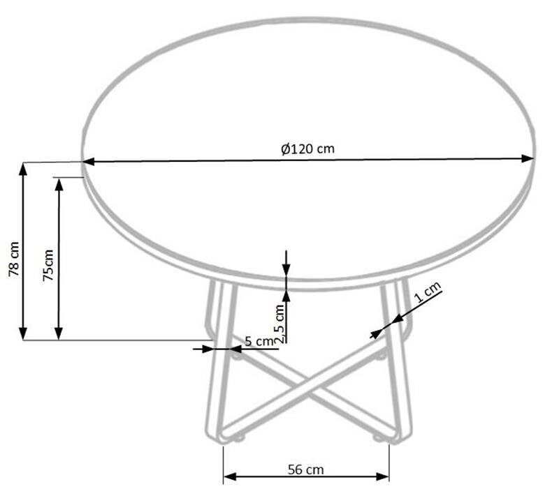 Stalas Halmar Looper 2, rudas цена и информация | Virtuvės ir valgomojo stalai, staliukai | pigu.lt