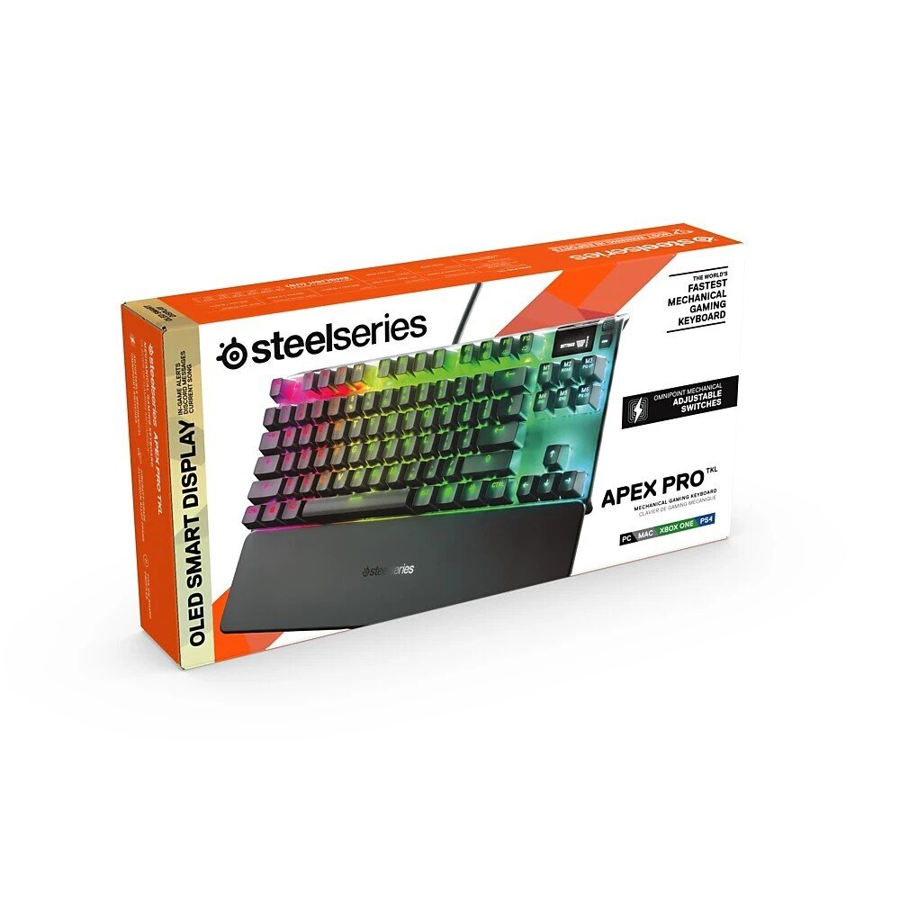 SteelSeries Apex Pro TKL Black US kaina ir informacija | Klaviatūros | pigu.lt