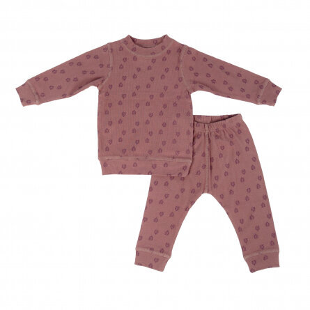 Lodger Nombad Rib pižama vaikams Rosewood, rožinė kaina ir informacija | Pižamos, chalatai berniukams | pigu.lt