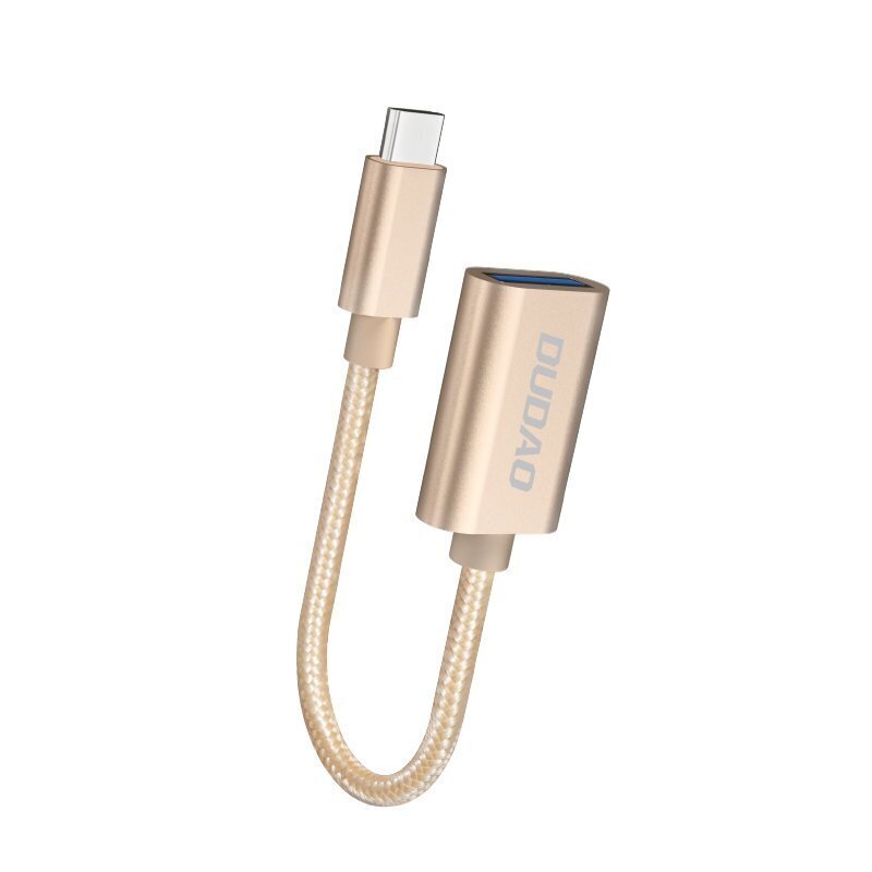 Dudao adapterio kabelis OTG USB 2.0 į USB Type C pilkas (L15T) цена и информация | Laidai telefonams | pigu.lt