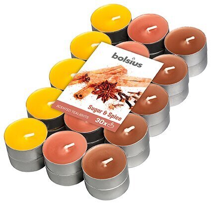 Kvapiųjų žvakių rinkinys Bolsius, 30 vnt kaina ir informacija | Žvakės, Žvakidės | pigu.lt