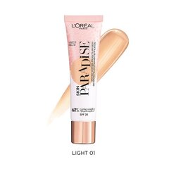 Тонирующий крем для лица L'Oreal Paris Skin Paradise SPF20, 30 мл 01 Светлый цена и информация | Кремы для лица | pigu.lt