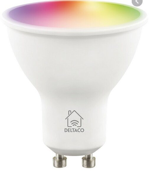 Išmani lemputė Deltaco Smart Home GU10 SH-LGU10RGB, 5W цена и информация | Elektros lemputės | pigu.lt