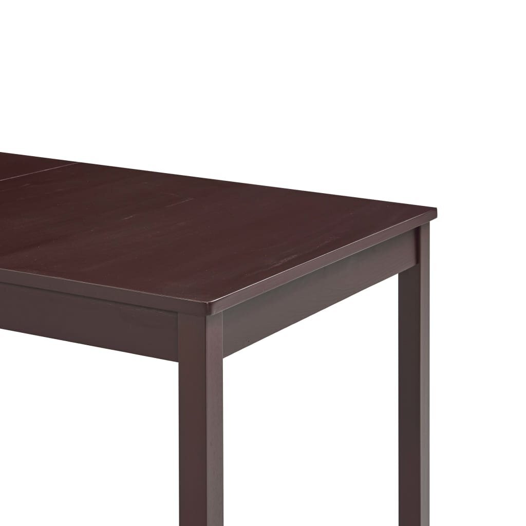 Valgomojo stalas, 140x70x73cm, tamsiai rudas цена и информация | Virtuvės ir valgomojo stalai, staliukai | pigu.lt