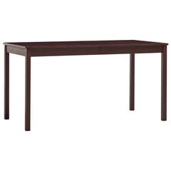 Valgomojo stalas, 140x70x73cm, tamsiai rudas kaina ir informacija | Virtuvės ir valgomojo stalai, staliukai | pigu.lt