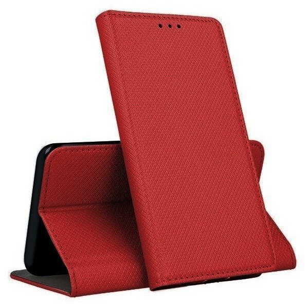 Dėklas Smart Magnet Xiaomi Redmi 9A raudonas kaina ir informacija | Telefono dėklai | pigu.lt