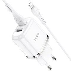 Сетевая зарядка Hoco N4 + microUSB кабель (2.4A), чёрные цена и информация | Зарядные устройства для телефонов | pigu.lt