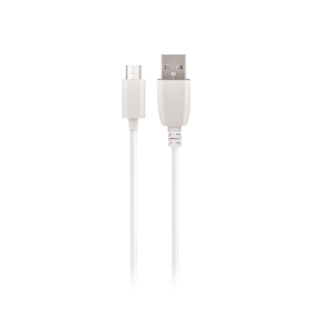 Įkroviklis buitinis Maxlife MXTC-01 FastCharging USB + microUSB (2.1A) baltas kaina ir informacija | Krovikliai telefonams | pigu.lt