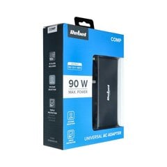 Сетевая зарядка REBEL для Notebook/Laptop 90W/18-20V, черная цена и информация | Зарядные устройства для ноутбуков | pigu.lt