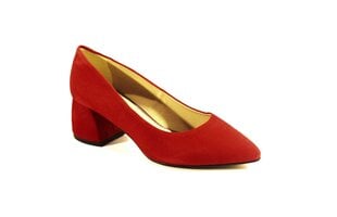 Zomšiniai batai moterims Kaniowski, raudoni kaina ir informacija | Bateliai moterims | pigu.lt