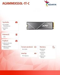 AData AGAMMIXS50L-2T-C kaina ir informacija | Vidiniai kietieji diskai (HDD, SSD, Hybrid) | pigu.lt