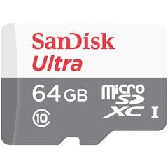 SanDisk Ultra Light microSDXC, 64GB цена и информация | Карты памяти для фотоаппаратов, камер | pigu.lt