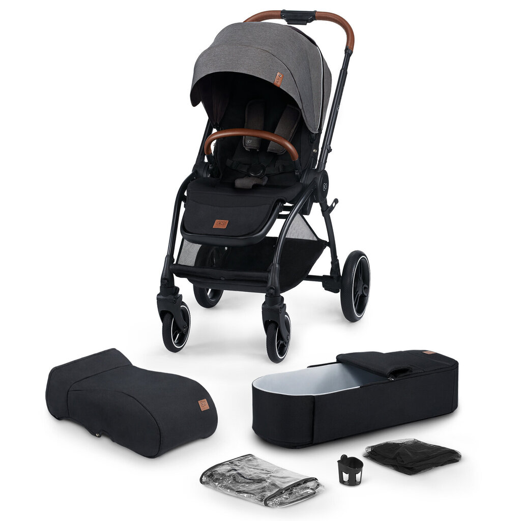 Universalus vežimėlis Kinderkraft Evolution Cocoon 2in1, Platinum Grey цена и информация | Vežimėliai | pigu.lt