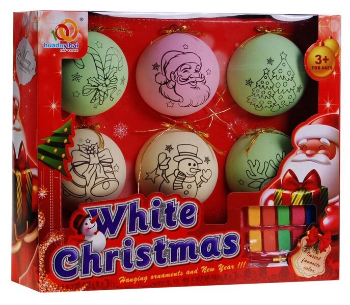 Kalėdiniai žaisliukai - kūrybinis rinkinys White Christmas kaina ir informacija | Eglutės žaisliukai, viršūnės | pigu.lt