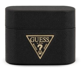 Guess GUACAPVSATMLBK Saffiano Headset Holder Bag For Airpods Pro Black kaina ir informacija | Ausinės | pigu.lt