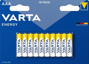 Щелочные батарейки VARTA AAA Energy (10 шт.) цена и информация | Батарейки | pigu.lt